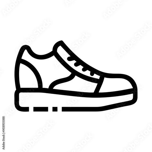 Sneaker Icon Representing Sports Footwear and Athletic Style