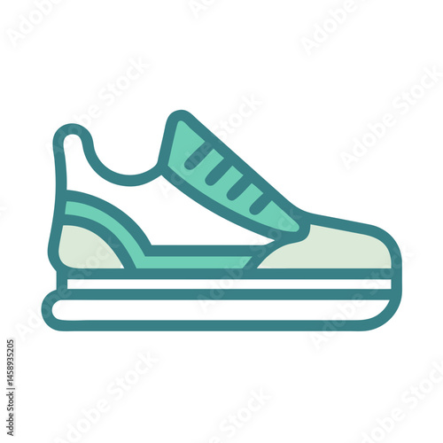 Sneaker Icon Representing Sports Footwear and Athletic Style