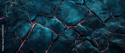 Obraz na płótnie A close up of a rocky surface with a blue hue w salonie