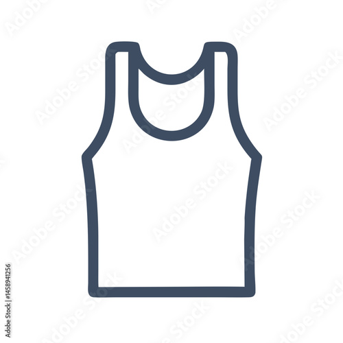 Tank Top Icon Representing Casual Clothing and Summer Apparel