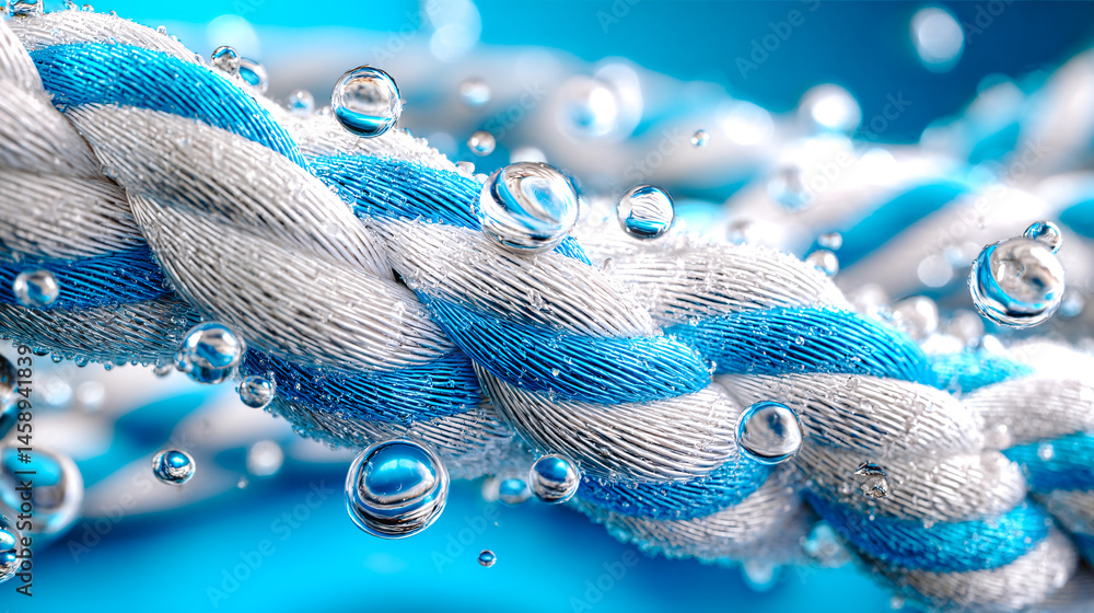 Gros plan sur les fibres du tissu pendant le lavage