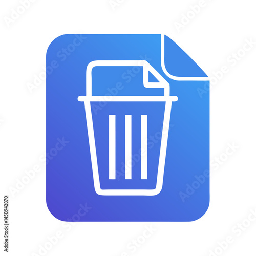 Trash Bin Icon Representing File Deletion and Digital Cleanup