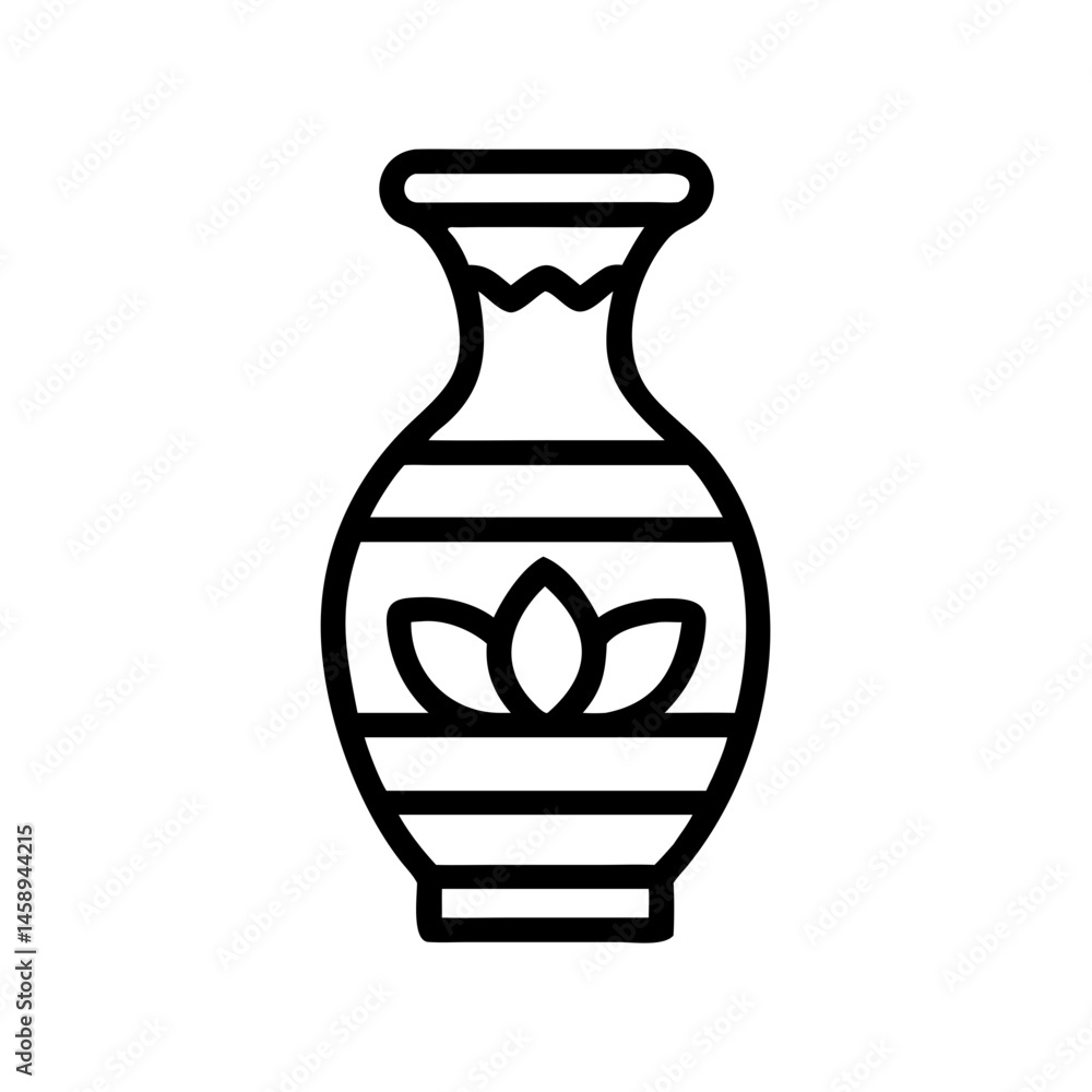Vase Icon Representing Artistic Home Decor and Interior Decoration Vase Icon Representing Artistic Home Decor and Interior Decoration
