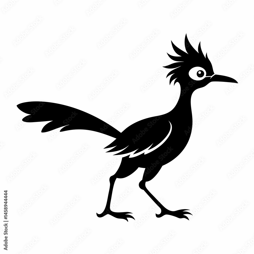 Fototapeta premium Bold Roadrunner Silhouette Art
