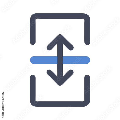 Vertical Scroll Page Icon Representing Web Navigation and Content Browsing