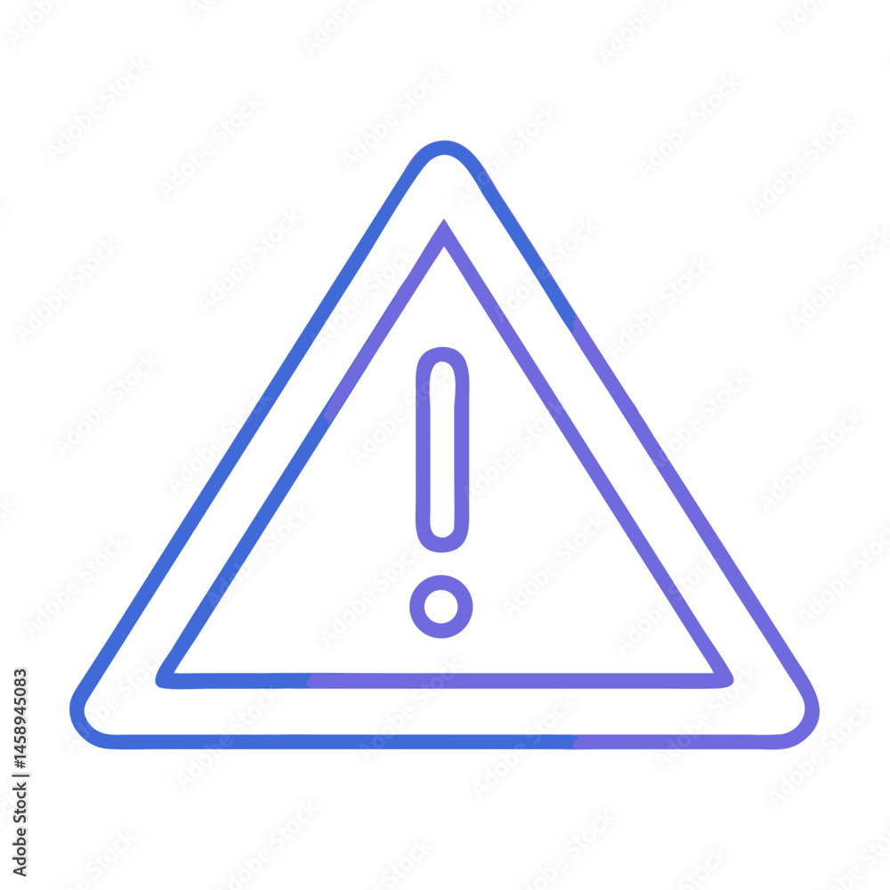Warning Triangle Icon Representing Caution and Alert Notification Warning Triangle Icon Representing Caution and Alert Notification