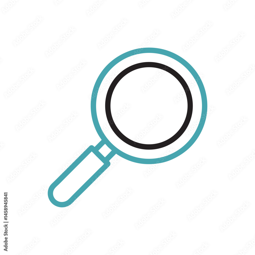Bold Line Magnifying Glass Vector Bold Line Magnifying Glass Vector