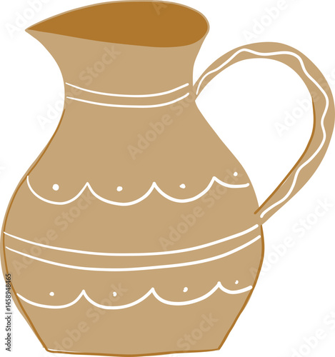 Cottagecore jar, handdrawn illustration