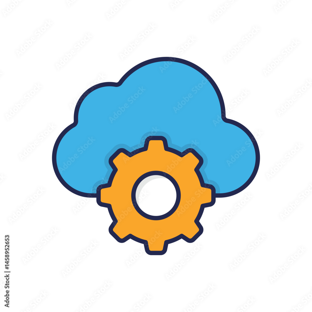 Cloud Tech Vector icon Cloud Tech Vector icon