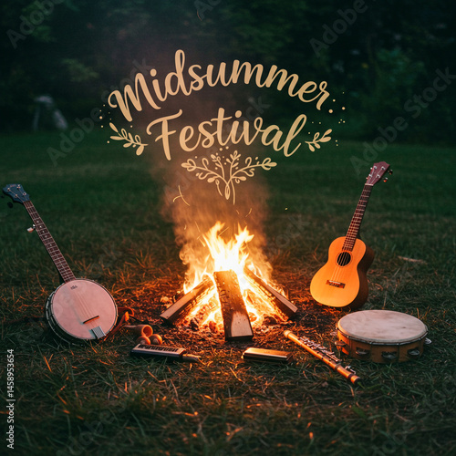 Midsummer Festival Bonfire Night Music