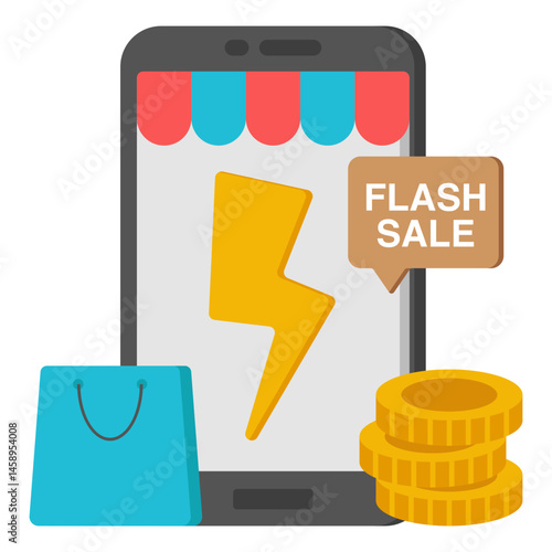 Smartphone Flash Sale Online Shopping Mobile Commerce Discount E-commerce Deal