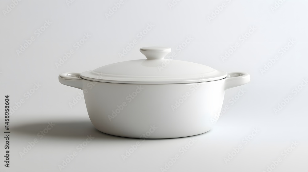 White Ceramic Pot with Studio Shot. (1) White Ceramic Pot with Studio Shot. (1)