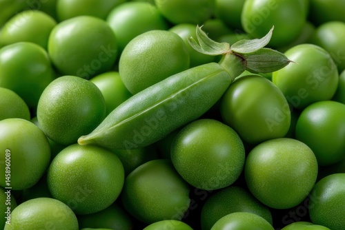 Wallpaper Mural Fresh Green Pea Pod and Peas Torontodigital.ca