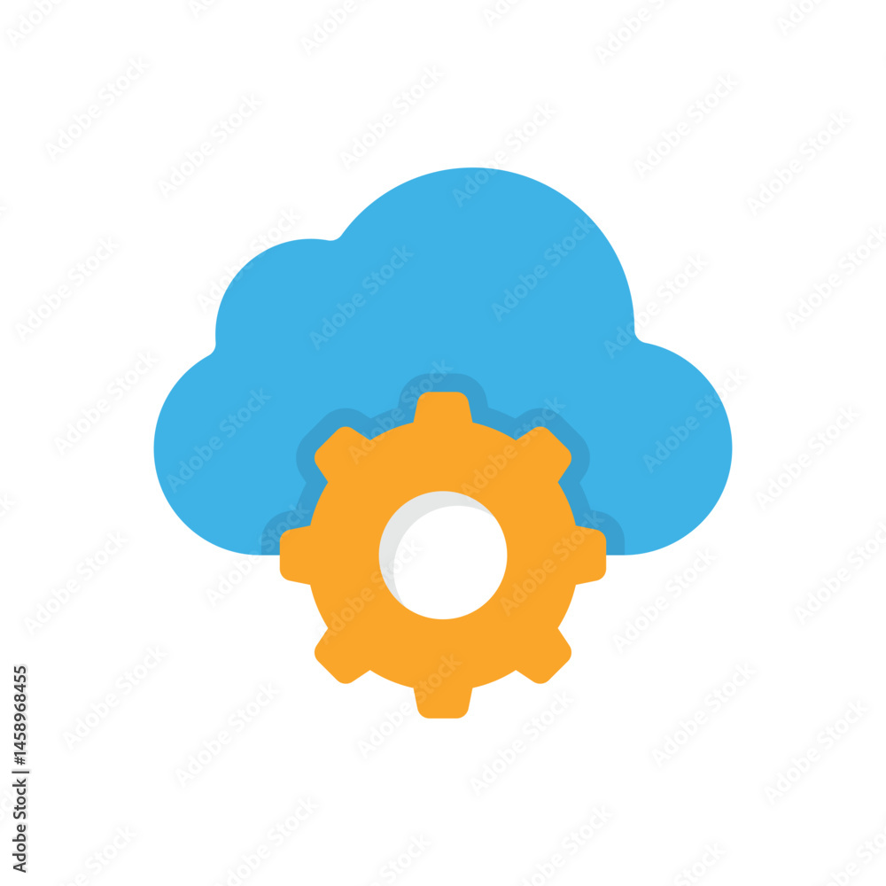 Cloud Tech Vector icon Cloud Tech Vector icon