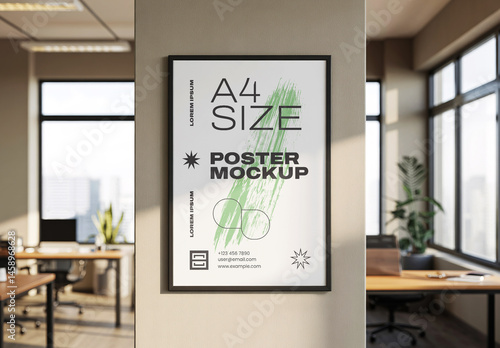Interior Frame Wall Art Poster Indoor Mockup Template