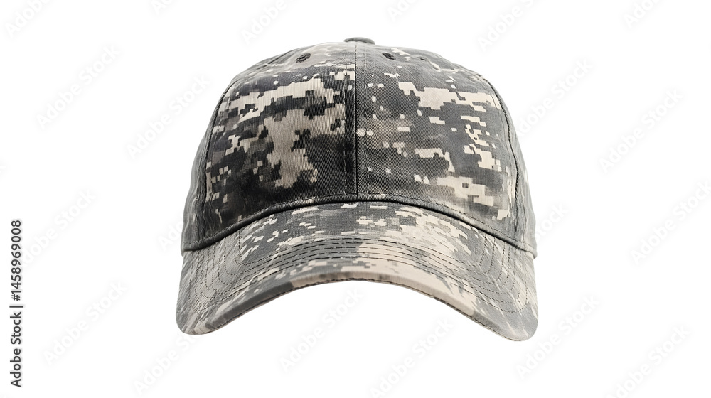 Fototapeta premium Professional Military Cap Isolated on White Background for Marketing Campaigns