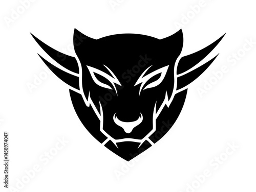 Powerful Black Panther Silhouette, Ideal for Logos and Branding . Bold, stylized silhouette of a black panther in a dynamic running pose. 