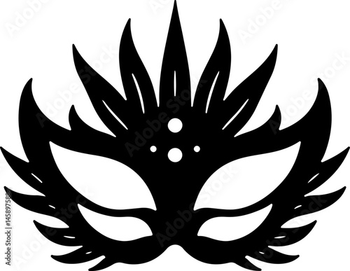 Fantasy Masquerade and Carnival Mask Silhouettes Collection

