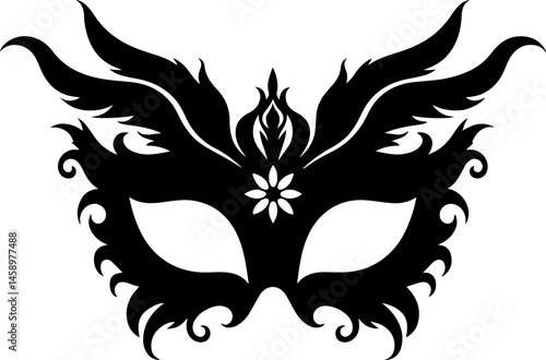 Fantasy Masquerade and Carnival Mask Silhouettes Collection