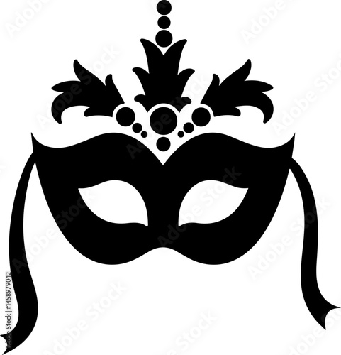 Fantasy Masquerade and Carnival Mask Silhouettes Collection