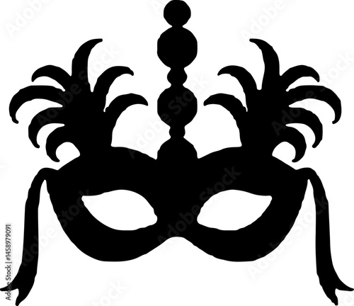Fantasy Masquerade and Carnival Mask Silhouettes Collection