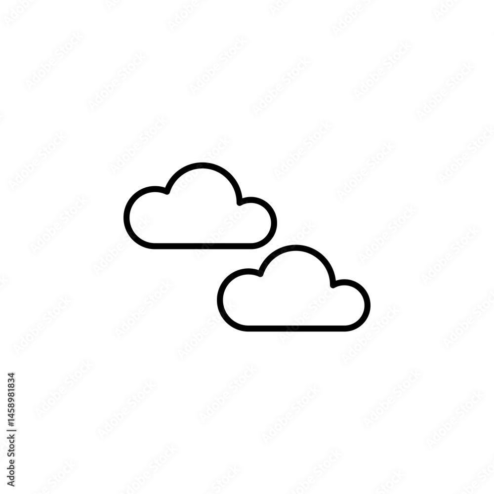 cloudy weather, clouds icon vector cloudy weather, clouds icon vector