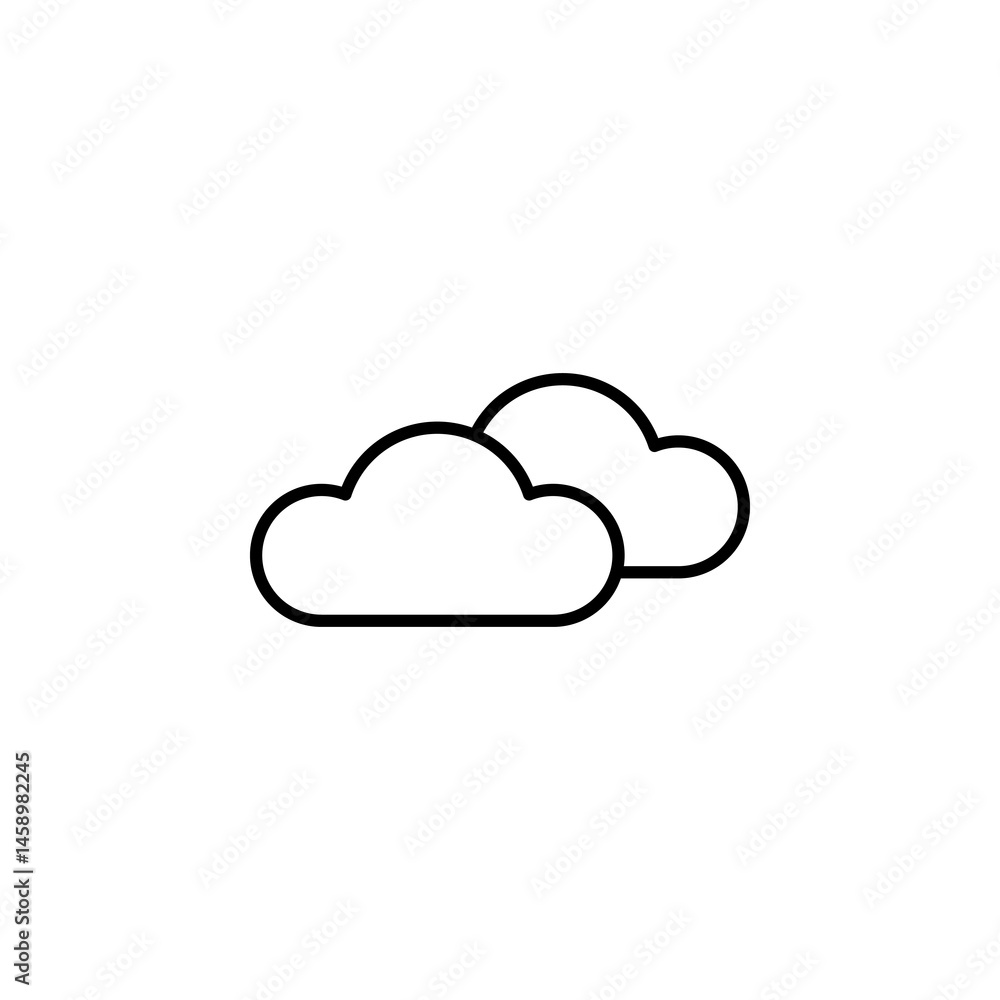 cloudy weather, clouds icon vector cloudy weather, clouds icon vector