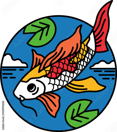 illustration of a koi fish