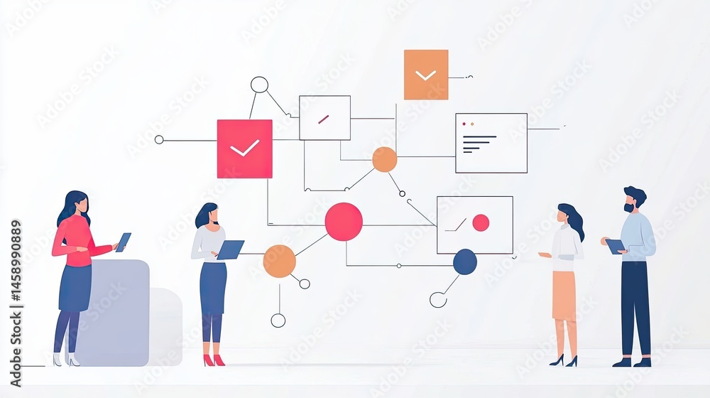 Teamwork on Workflow Diagram, Business Processes Visualization and Optimization Teamwork on Workflow Diagram, Business Processes Visualization and Optimization