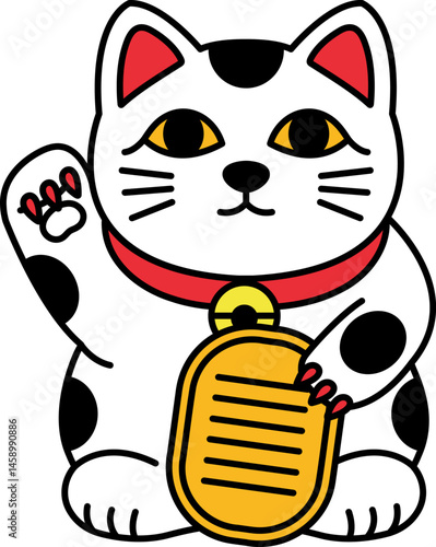 single icon of a japanese lucky cat