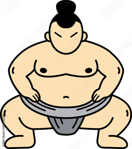 illustration icon of a Sumo wrestler