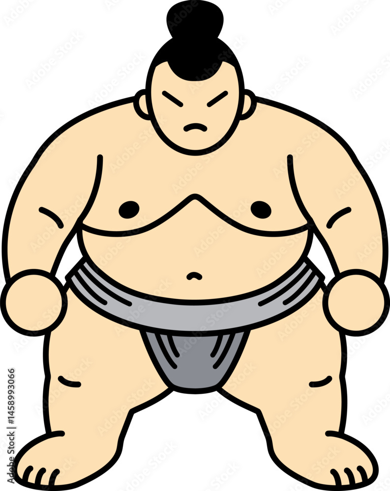 Fototapeta premium single icon of a Sumo wrestler