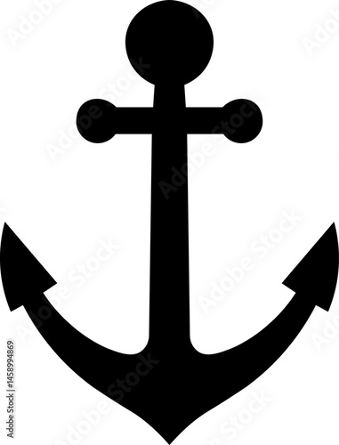 anchor silhouette on white backgrkgroun
