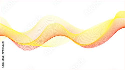Flowing yellow and orange wave. Gentle, dynamic motion. Soft, blended color waves.