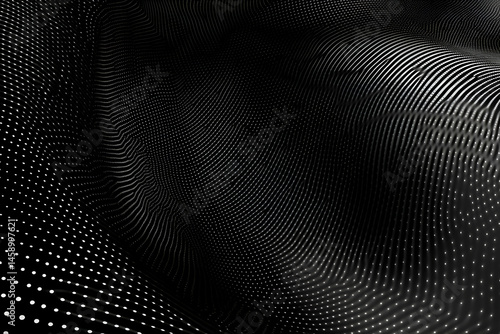 Abstract 3D Background Dots Waves