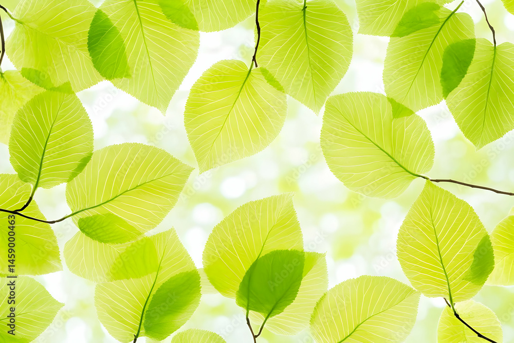 Obraz premium Vibrant Green Leaf Background Image
