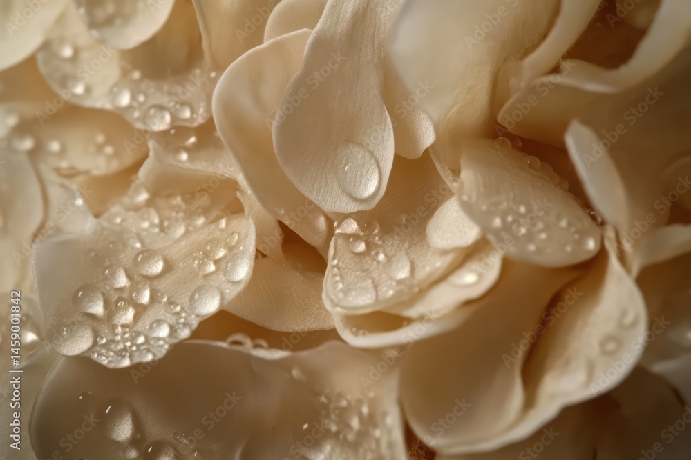 Water droplets on flower petals in macro view Water droplets on flower petals in macro view