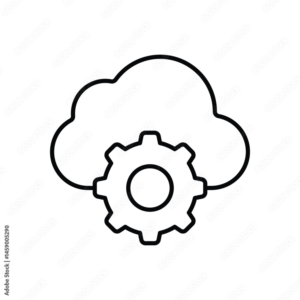Cloud Tech Vector icon