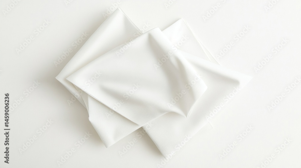 Obraz premium Two folded white cloths (2)