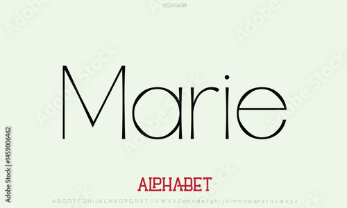 Luxury marie alphabet letters font for logo