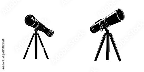 Telescope icon for astronomy enthusiasts and stargazing activities during nighttime exploration