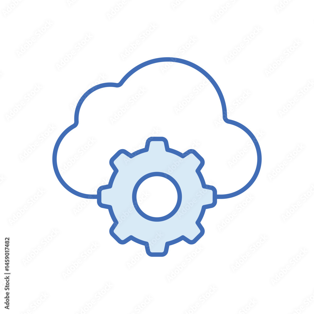 Cloud Tech Vector icon Cloud Tech Vector icon