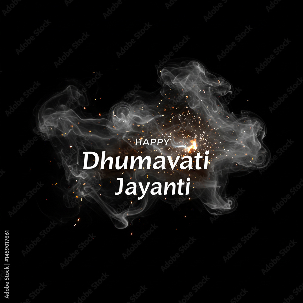 Happy Dhumavati Jayanti Smoke Sparks