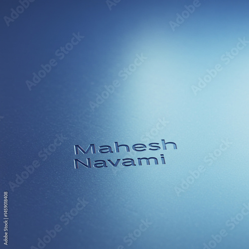 Obraz na płótnie Mahesh Navami Festival Blue Background w salonie