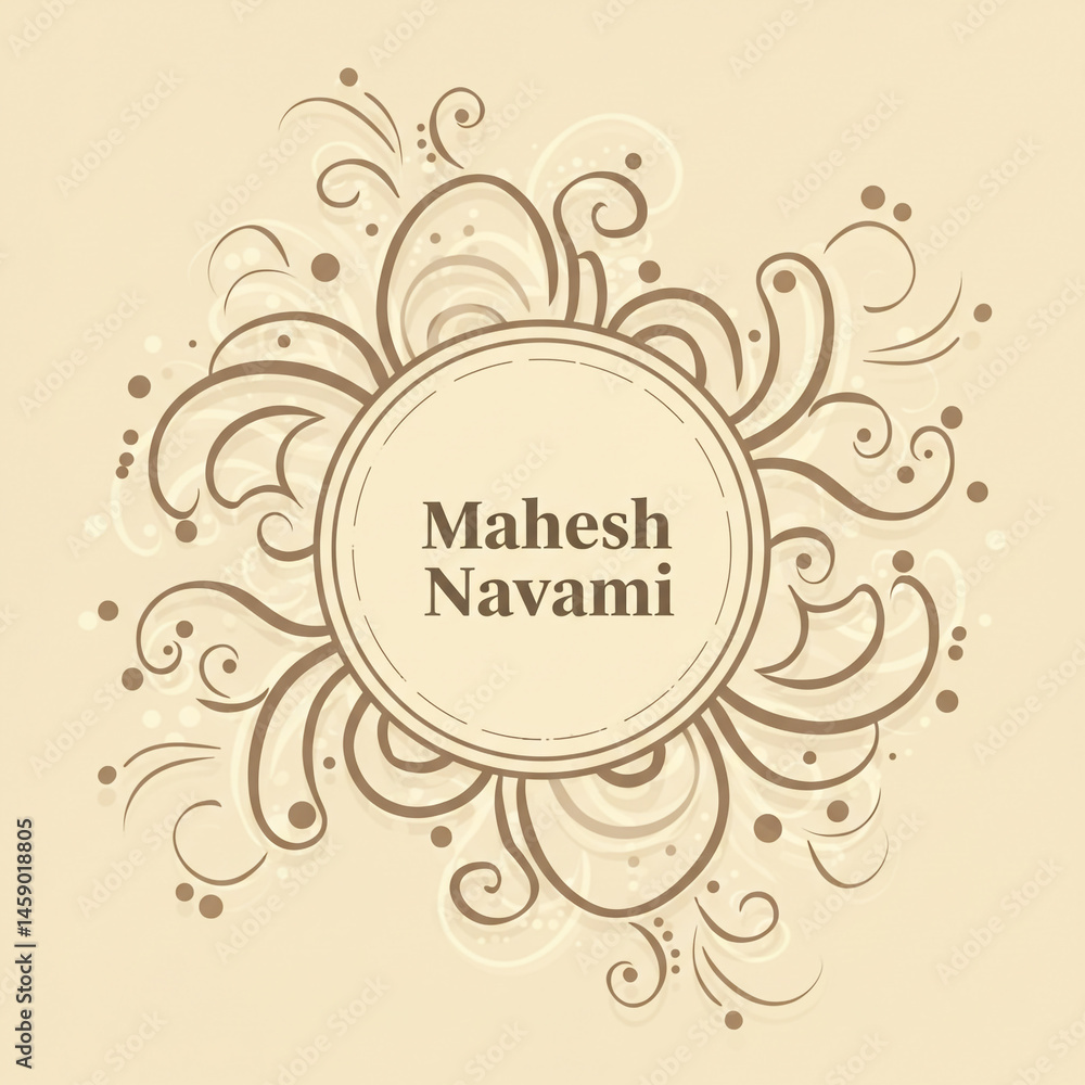Elegant Mahesh Navami Festival Design