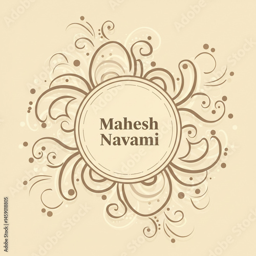 Obraz na płótnie Elegant Mahesh Navami Festival Design w salonie