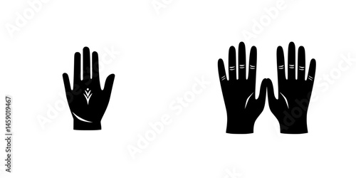 Iconic depiction of hands showing various gestures, symbolizing communication and connection in diverse contexts