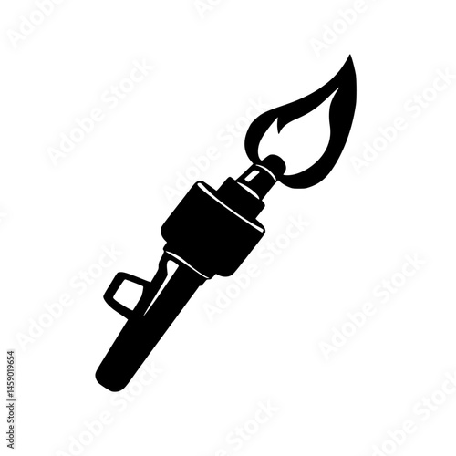 Icon of a torch flame representing light and guidance in various contexts and activities