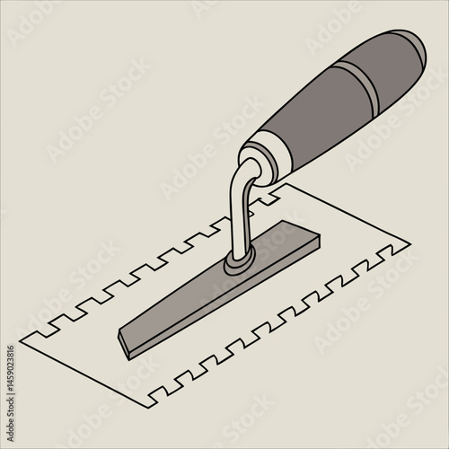 Floor scraper tool on a beige background  