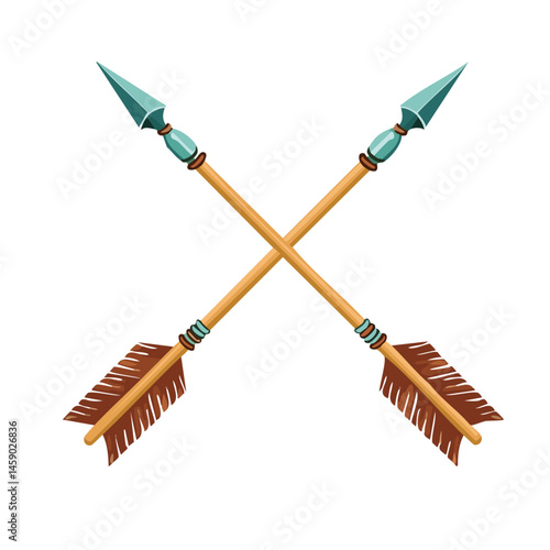 3d render of a indian wooden arrow graphic design